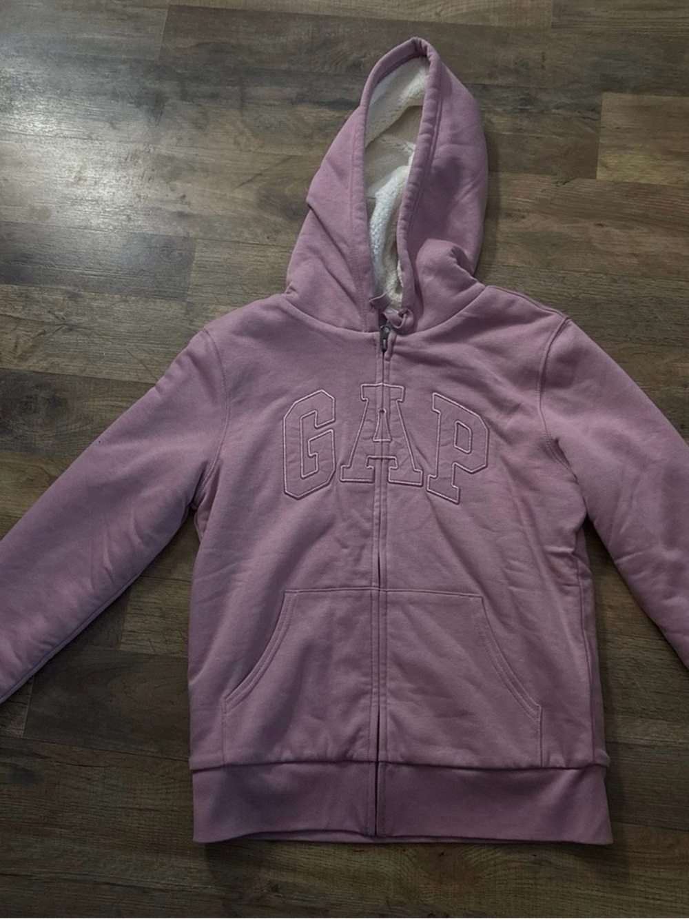 GAP Kids Mauve Hooded Zip Sweatshirt